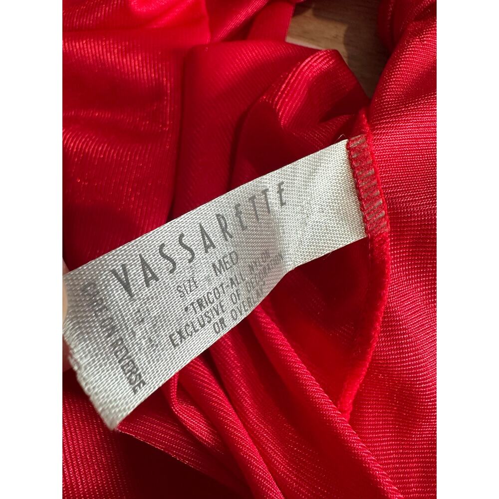 Vintage Deadstock Vassarette Nightie Mini Dress Slip Red M - Picture 9 of 12
